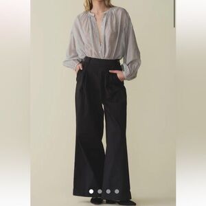 Doen Women’s Tailored Black Wide-Leg Trousers